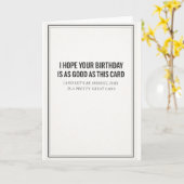 カードと同じくらい良い誕生日を願って カード (黄色い花)
