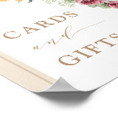 カードと素朴ギフト熱帯ボホフローラサイン ポスター (角)