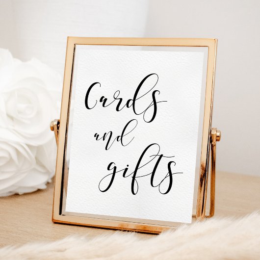 カードと結婚ギフトのサイン ポスター
