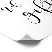 カードと結婚ギフトのサイン ポスター (角)