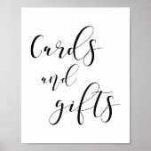 カードと結婚ギフトのサイン ポスター (正面)