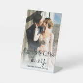 カードと結婚ギフトの感謝してい写真 台座サイン (正面)
