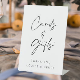 カードと結婚ギフトミニマル 台座サイン