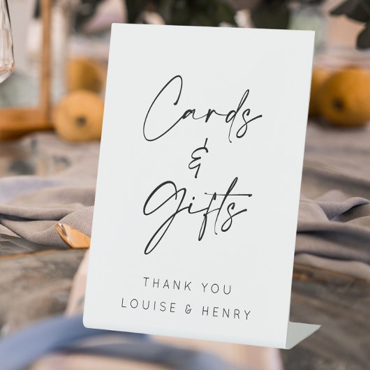 カードと結婚ギフトミニマル 台座サイン