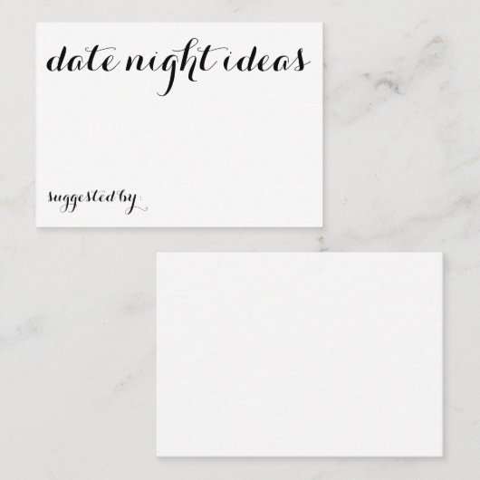カードによって提案される日付夜アイディア 名刺 (正面/裏面)