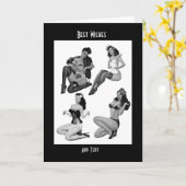 カードによる女の子のヴィンテージの固定(34-25-33-20) カード (黄色い花)