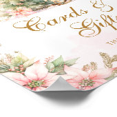 カードにギフト冬クリスマスツリー赤ちゃんシャワー ポスター (角)