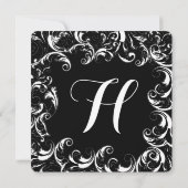 カードに含まれるRSVP ファンシー – 旋回結婚の 招待状 (裏面)