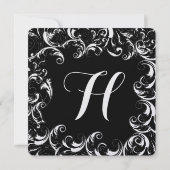 カードに含まれるRSVP ファンシー – 旋回結婚の 招待状 (裏面)