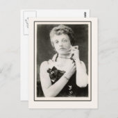 カードに弾力的なスキンの女性の写真，はがき ポストカード (正面/裏面)