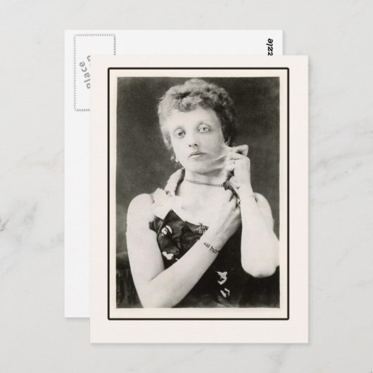 カードに弾力的なスキンの女性の写真，はがき ポストカード (正面/裏面)