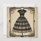 カードに黒い美しい:時間と汎用性に優れた 招待状 (正面)