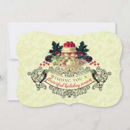 カードのキッチンからビンテージクリスマスプディング シーズンカード