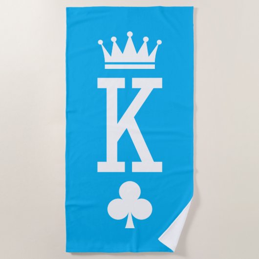 カードのキング ビーチタオル (正面)