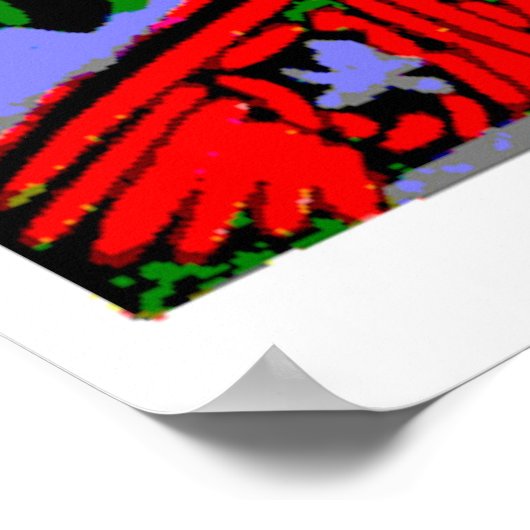 カードのクイーン抽象芸術 ポスター (角)