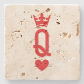 カードのクイーン ストーンコースター (正面)