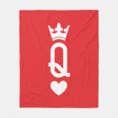 カードのクイーン フリースブランケット (正面)
