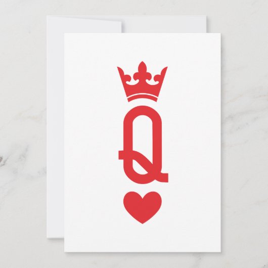 カードのクイーン 招待状 (正面)