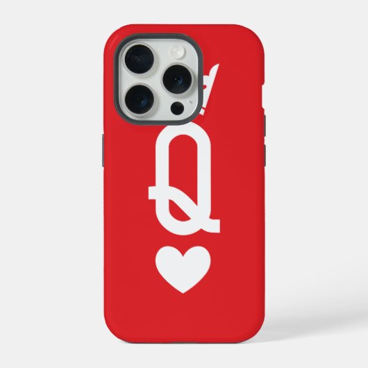 カードのクイーン iPhoneケース (裏面)