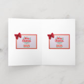 カードのクリスマス 箔グリーティングカード (内側レイダウン)