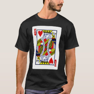 カードのデッキから伝統的のハートの王 Tシャツ