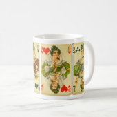 カードのビクトリアンな女王 コーヒーマグカップ (正面右)