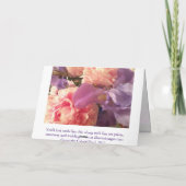 カードの一時停止：ピンク色の（昆虫）オオカバマダラ、モナーク《植物》百日草 カード (裏面)