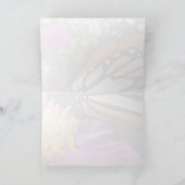 カードの一時停止：ピンク色の（昆虫）オオカバマダラ、モナーク《植物》百日草 カード (内部)