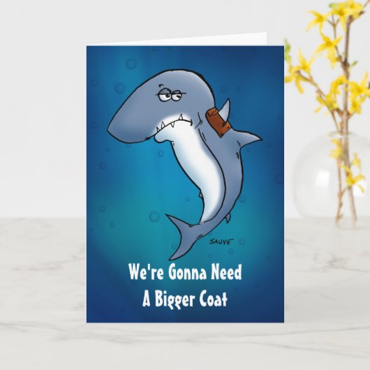 カードの中のより大きいコートの鮫のブランクを必要として下さい カード (黄色い花)