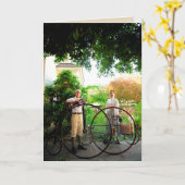 カードの中のビクトリアンなサイクリングの詩 カード (黄色い花)