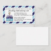 カードの代わりにブック ブルー挿入 エンクロージャーカード (正面/裏面)