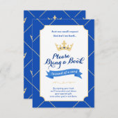 カードの代わりに予約する | Little Prince Baby Shower エンクロージャーカード (正面/裏面)