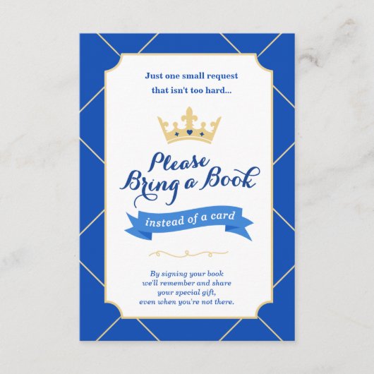 カードの代わりに予約する | Little Prince Baby Shower エンクロージャーカード (正面)