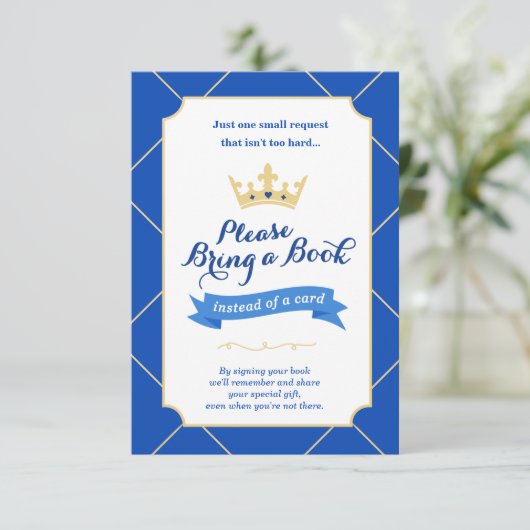 カードの代わりに予約する | Little Prince Baby Shower エンクロージャーカード (スタンド正面)