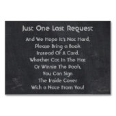 カードの代わりに予約 テーブルナンバー (正面)