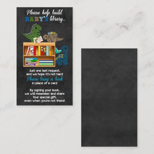 カードの代わりに恐竜のチョークブックの要求#177 名刺 (正面/裏面)