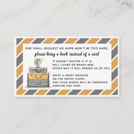 カードの代わりに本を持ってきてください 黄灰色 エンクロージャーカード