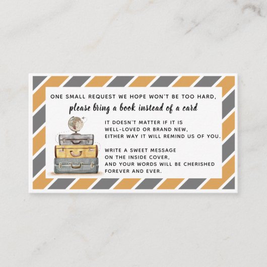 カードの代わりに本を持ってきてください 黄灰色 エンクロージャーカード (正面)