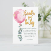 カードの代わりに本を持って来る – ガールピンクバルーン エンクロージャーカード (スタンド正面)