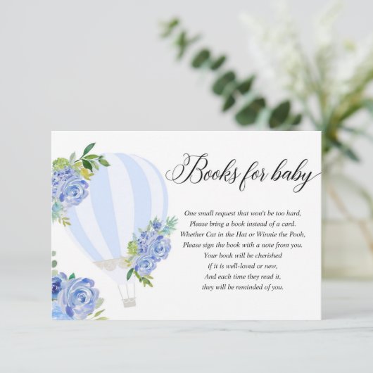 カードの代わりに青フローラ熱気球の本 エンクロージャーカード (スタンド正面)