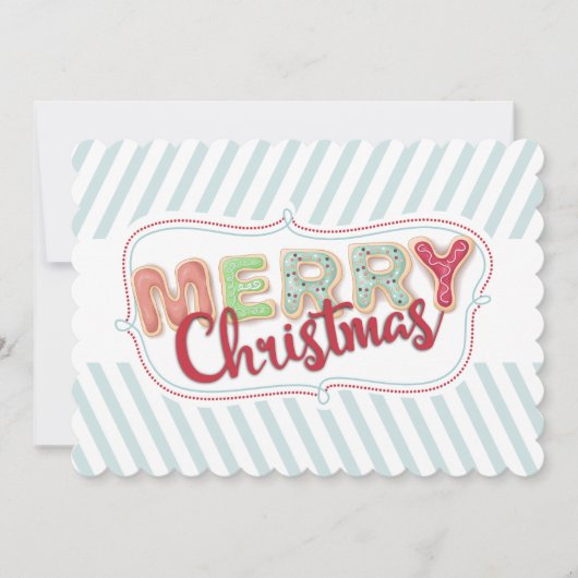 カードの台所からの曇らされたクリスマスのクッキー シーズンカード (正面)