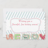 カードの台所からの曇らされたクリスマスのクッキー シーズンカード (裏面)