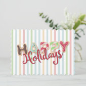 カードの台所からの曇らされたクリスマスのクッキー シーズンカード (スタンド正面)