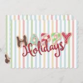 カードの台所からの曇らされたクリスマスのクッキー シーズンカード (正面/裏面)