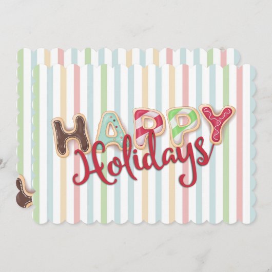 カードの台所からの曇らされたクリスマスのクッキー シーズンカード (正面/裏面)