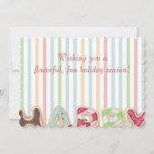 カードの台所からの曇らされたクリスマスのクッキー シーズンカード (裏面)