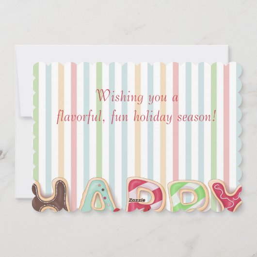 カードの台所からの曇らされたクリスマスのクッキー シーズンカード (裏面)