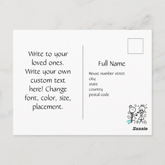 カードの家カスタマイズの葉書 ポストカード (裏面)