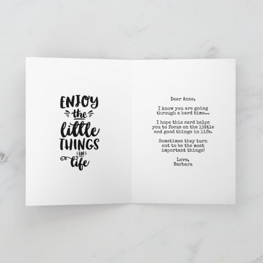 カードの引用文楽しむを促す カード (内部)