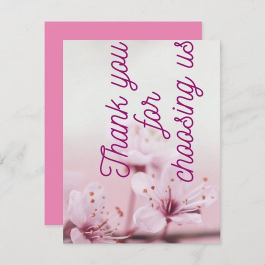 カードの後を選んでくれてありがとうショッピング サンキューカード (正面/裏面)